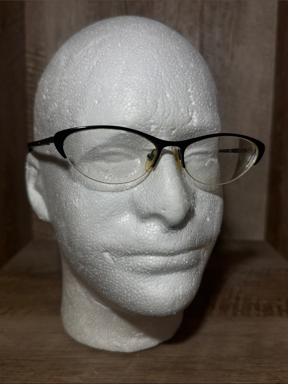 PRADA VPR 54P Half Rim Eyeglasses Retro